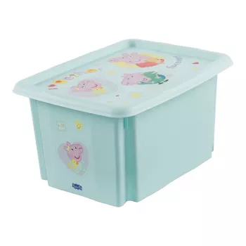 keeeper karolina Peppa Pig tárolódoboz, 15 liter, egymásra rakható/egymásba illeszthető doboz fedéllel, PP, akvamarin, 1 darab 1223662433600