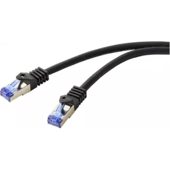 Renkforce RF-6830464 CAT 6a S/FTP patchkábel, RJ45, 5 m, fekete
