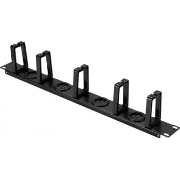 Renkforce RF-7116970 19 inch 1U forgatható kábelkezelő panel 360°-os kábelvezető ujjakkal, fekete