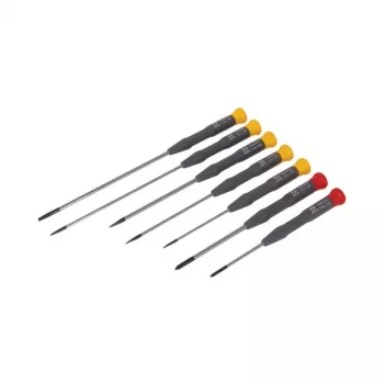 C.K Tools T4883x 7 részes elektronikai csavarhúzó-készlet (lapos 2,5x75, 3,0x100, 3,0x150, PH0x60, PH1x80, PZ0x60, PZ1x80)