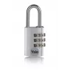 Yale YE3CB/38/131/1/S 38 mm ezüst kombinációs lakat