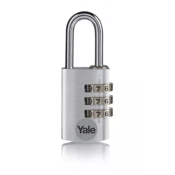 Yale YE3CB/38/131/1/S 38 mm ezüst kombinációs lakat