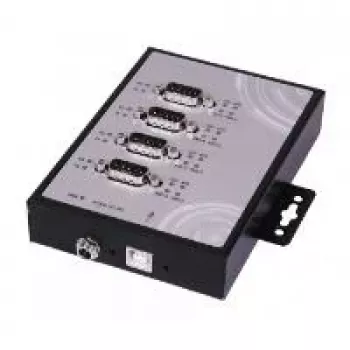 EXSYS EX-1344HMV ipari 4 portos USB 2.0 hub, fém, DIN-sínre/falra szerelhető, 7-24V DC, ESD- és túlfeszültség-védelem