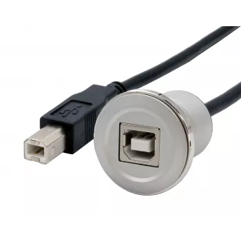 EXSYS EX-49182 USB 2.0 beépíthető adapterkábel, USB B aljzat – USB B dugó, 30 cm, fémház