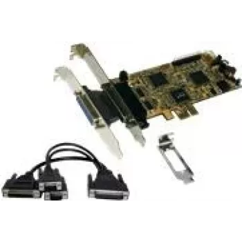 EXSYS EX-44344 2S/2P PCI-Express multi-I/O kártya Octopus kábellel, RS232 és IEEE1284
