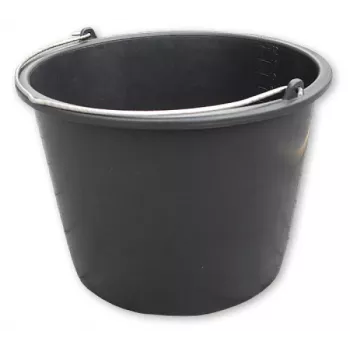 Bradas KTW20 építővödör 20 L PVC fekete kerek fém fogantyúval és térfogatskálával