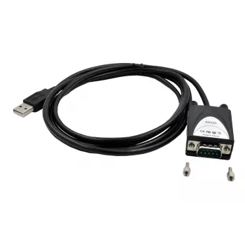EXSYS EX-1311-2IS USB 2.0 – RS-232 soros adapter FTDI FT232RL chipkészlettel, 921,6 Kbps, DB9 dugó, 0,8 m kábel