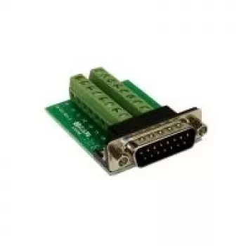 EXSYS EX-49010 15-pin D-SUB aljzat 16-pin csavaros sorkapocsblokk adapter, zöld/ezüst