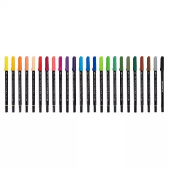 Faber-Castell Eberhard Faber Artist Color dupla ecsetvégű tollkészlet 24 tollal, fineliner és ecsethegyek, különböző színek 558224