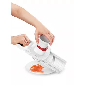 Metaltex Profi Multi-Grater mandolin, 5 betét, fehér/fekete 194875084