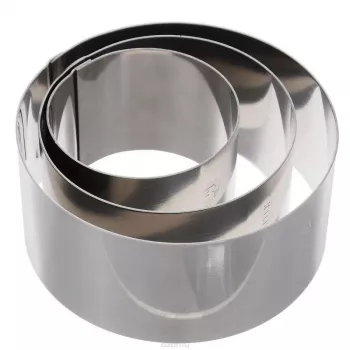 Metaltex kerek rozsdamentes acél főzőgyűrű, 3 darabos készlet, ezüst, 45 mm magasság 204536010