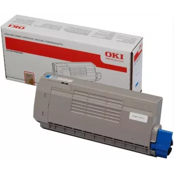 OKI 43866107 eredeti cián tonerpatron, 10 000 oldal, C5850/C5950/MC560 sorozathoz
