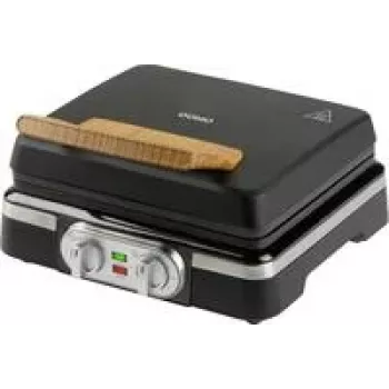 DOMO DO9281W Inky Black belga gofrisütő, 1600 W, tapadásmentes, állítható termosztát, cool-touch fogantyú, függőleges tárolás