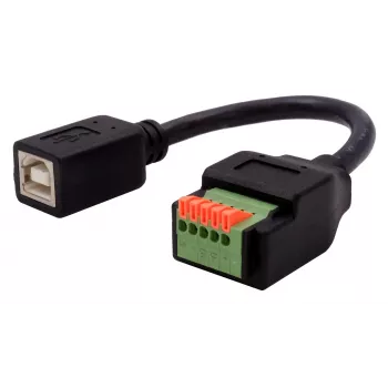 EXSYS EX-49130 USB 2.0 adapter USB-B aljzat–5-pin sorkapocs nyomógombbal, 15 cm