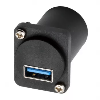 EXSYS EX-49155 USB 3.2 Gen 1 D-típusú beépítési adapter, USB-A aljzat USB-B aljzathoz
