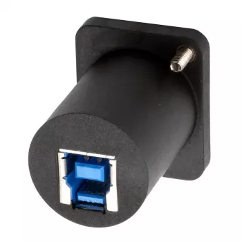EXSYS EX-49155 USB 3.2 Gen 1 D-típusú beépítési adapter, USB-A aljzat USB-B aljzathoz