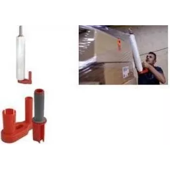 RAADHUIS fólia kézi adagoló, piros/szürke műanyag, 2 részes, max. 500 mm széles tekercsekhez, 38-76 mm mag (RD-351196)