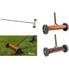Bradas Lawn Scarifier on Wheels, Orange/Anthracite, Metal Frame, PVC Handle, Steel Tines, 32 cm Working Width, 1 Piece (KT-V2045)