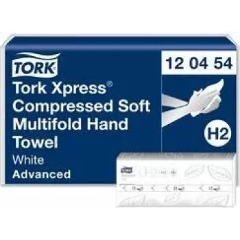 TORK Xpress Multifold kéztörlő papír, 212 x 320 mm, W-hajtású rendszer H2, Advanced, tissue, dombornyomott, fehér – 1 köteg (600454)