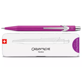 CARAN D'ACHE 844 Colormat-X nyomóceruza 0,7 mm, lila szatén alumínium hatszögletű ház 844.605