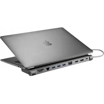 XTREMEMAC XWH-CDH-13 12 portos USB-C dokkoló Space Gray