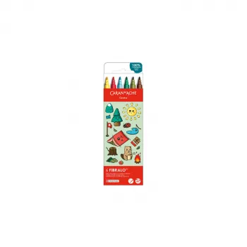 Caran d'Ache Fibralo Kawaii Swiss filctoll, 6 darabos készlet, vízbázisú tinta 185.804