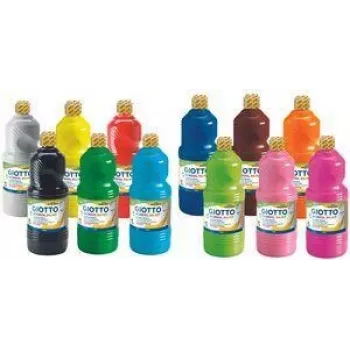 GIOTTO iskolai gouache festék, 1000 ml, különböző színek, F53570000