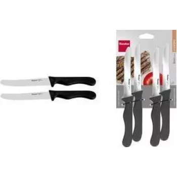 Metaltex Basic snackkés-készlet, 4 részes, fekete nyél, rozsdamentes acél 259823001