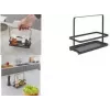 Metaltex Tokyo LAVA fűszertartó hordozófogóval, matt fekete bevonatos fém 352912000