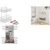 Metaltex Reflex LUXY kettős kéztörlőtartó polccal, VacuumFix tapadókorongos rögzítés, ezüst 403342000