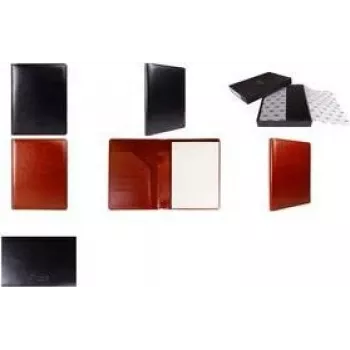 Multo Hannibal A5 Writing Portfolio Cognac Faux Leather MU-201004