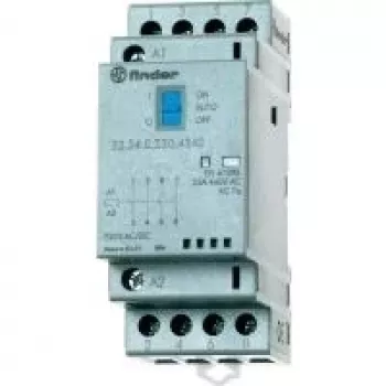 Finder 22.34.0.048.4720 moduláris kontaktor, 4 pólusú, 48 V AC tekercs, 25 A, 3NO+1NC, DIN-sín