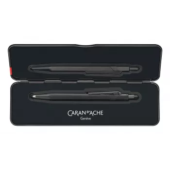 CARAN D'ACHE Fixpencil BLACK CODE betéttartó, 2 mm, matt fekete hatszögletű alumíniumház 22.496