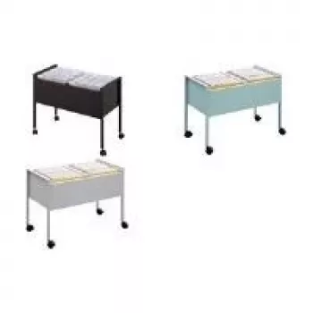 DURABLE ECONOMY DUO 100 A4 iratgyűjtő kocsi, 2 szintes, 100 iratkapacitás, fekete 308223
