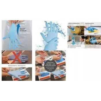 HYGOSTAR Rapid-On nitril kesztyű, XL, kék, púdermentes, 1 pár 270306