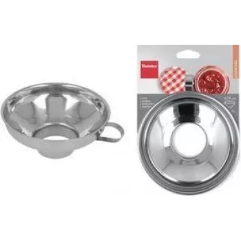Metaltex Stainless Steel Jam Funnel with Handle, Polished, 140 mm Top Diameter 257197010