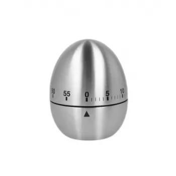 Metaltex mechanikus tojásóra, tojás alakú, rozsdamentes acél, 60 perc, ezüst 259221000