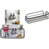 Metaltex Origin LAVA 1 szintes fali polc, Touch-Therm bevonatú fém, fekete 401104000