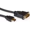 ACT AK3739 HDMI A dugó DVI-D dugó Single-Link konvertáló kábel 1 m fekete