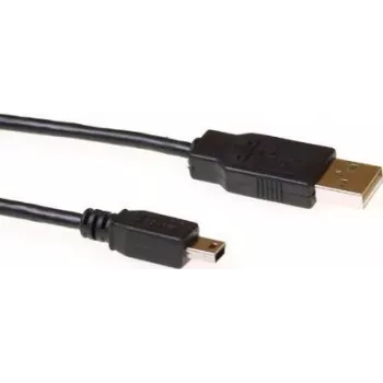 ACT SB2413 USB 2.0 kábel 3 m USB-A dugó–Mini-USB B dugó fekete