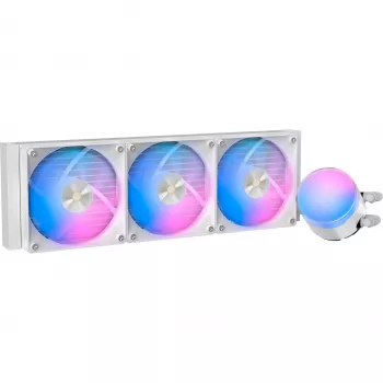 Ocypus Delta L36 ARGB V2 White AIO folyadékhűtéses CPU-hűtő, 360mm radiátor, 3x120mm ARGB ventilátor, Intel & AMD