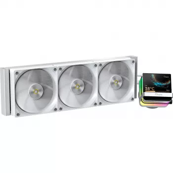 Ocypus Sigma L36 PRO fehér 360mm-es ARGB AIO folyadékhűtés CPU-hoz