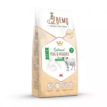 BEMO Optimal borjú & zöldség Medium/Large - száraz kutyaeledel - 15kg