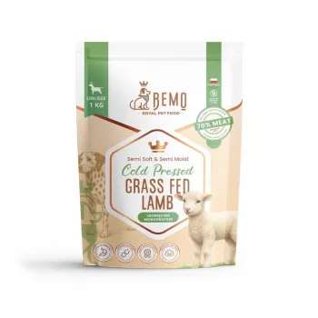 BEMO hidegen sajtolt száraz kutyaeledel legelőn tartott juhok bárányhúsával 1kg