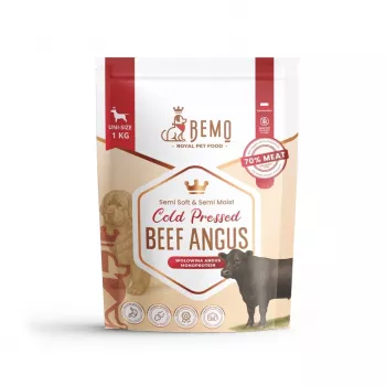 BEMO hidegen sajtolt Angus marhahúsos Mono száraz kutyaeledel - 1kg