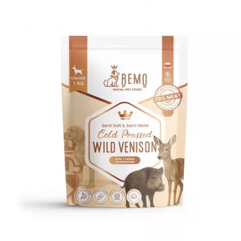 BEMO hidegen sajtolt száraz kutyaeledel vadhússal - 1kg