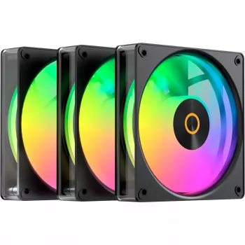 OCYPUS Gamma F12 Elite ARGB 120 mm PWM ventilátor (3 darabos csomag, fekete)