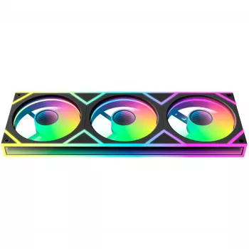 OCYPUS Gamma F36 ARGB Reverse Blade 120 mm PWM ventilátor 3 darabos csomag fekete