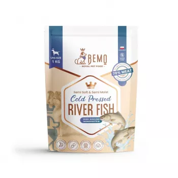 BEMO hidegen sajtolt folyami hal mono száraztáp kutyáknak 1kg