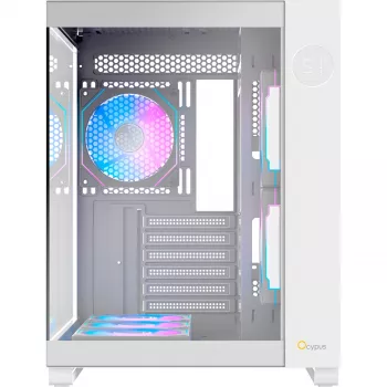 Ocypus Iota C70 ARGB fehér panorámaüveges mid-tower ház